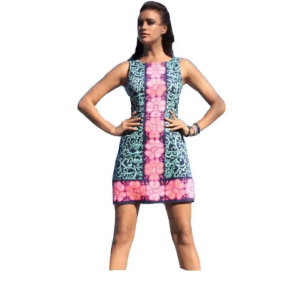 Lilly Pulitzer, Pink/Blue/Turquoise Slip Dress, Size Zero, NWOT. - Picture 7 of 8